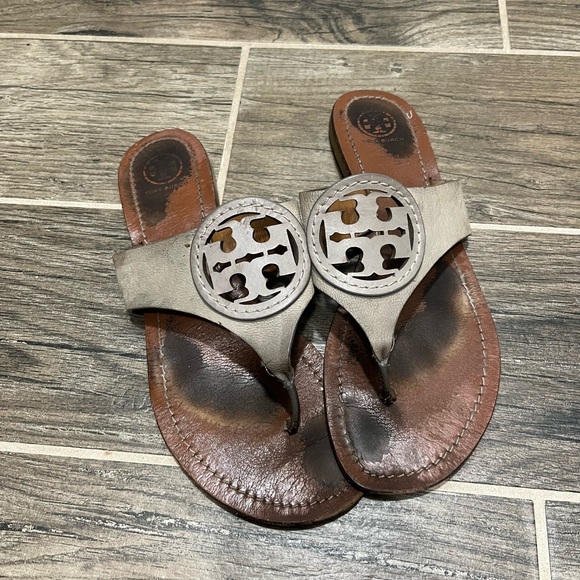 Gray Tory Burch sandals